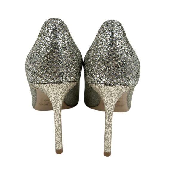 Jimmy Choo Romy 85 Champagne Glitter Pointed Toe Heels - Picture 8 of 11